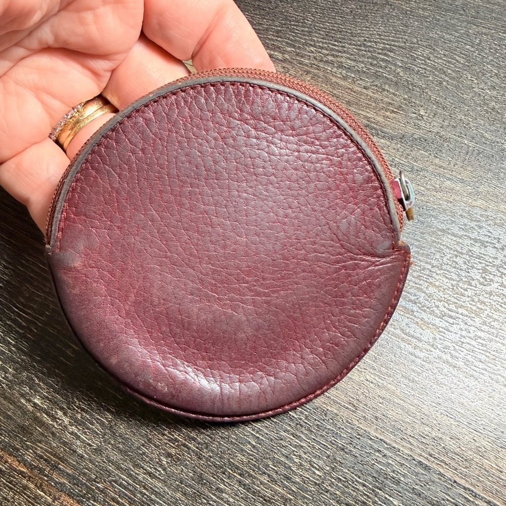 Cartier Burgandy Leather Coin Pouch jewelry case AUTHENTIC - Picture 2 of 6